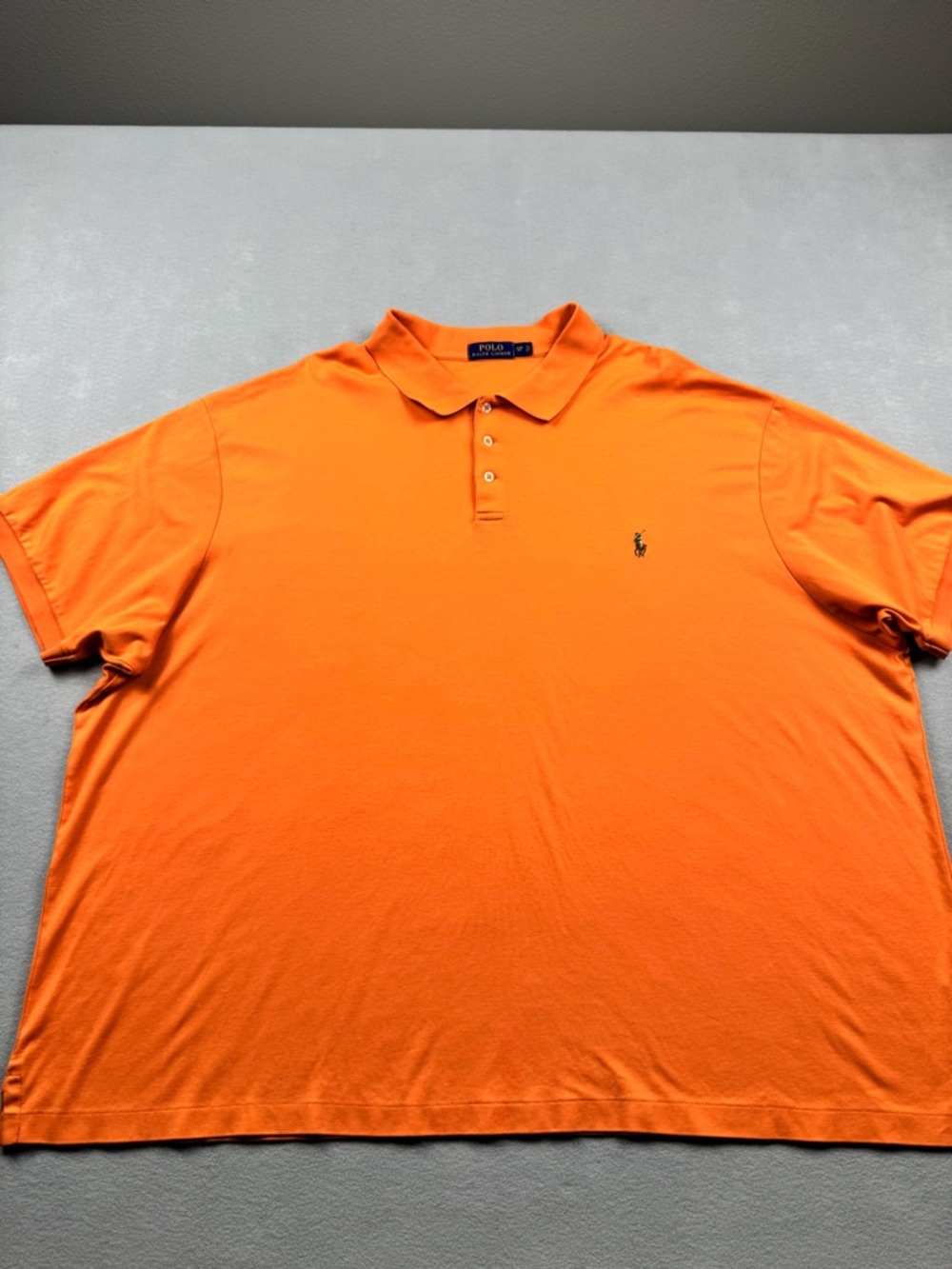 Polo Ralph Lauren Shirt Mens 4XB Big Orange Short Sleeve 100% Cotton Classic